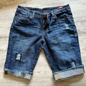 7 For All Mankind Dark Blue Jean Shorts